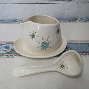 Franciscan "Starburst" Gravy Boat and Ladle